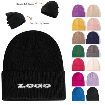 Classic Cuffed Knitted Beanie - By Air