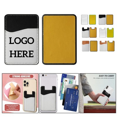 Compact Pu Adhesive Phone Card Holder