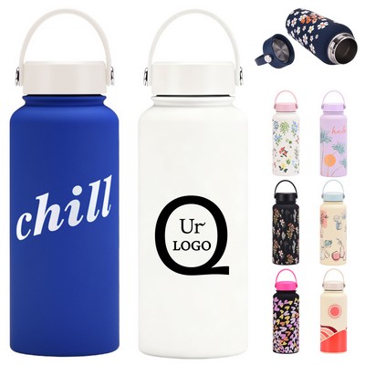 33.8Oz Large-Capacity Wide-Mouth Portable Vacuum Sports Thermos
