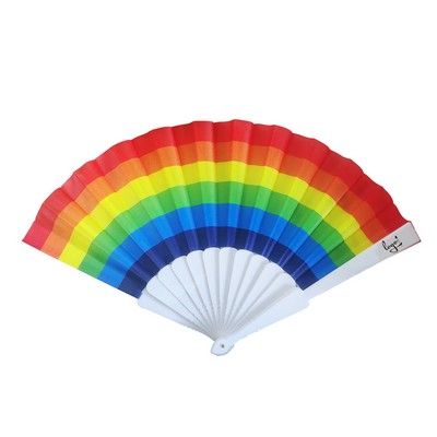 9" Rainbow Folding Fan Outdoor Performance