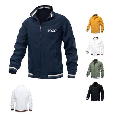 Men's Windproof Jacket for Spring and Autumn Seasons
