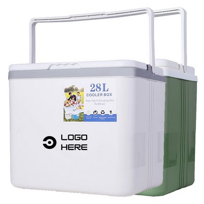 30qt Portable Insulated Cooler Box