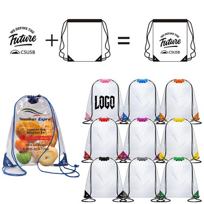 Waterproof Clear Drawstring Bags