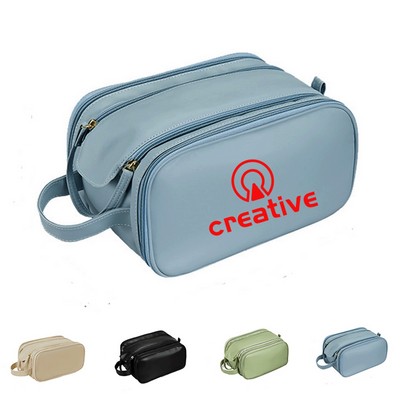 Leather Toiletries W/ Handle