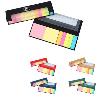 Eco-Friendly Sticky Notes with Built-in Ruler