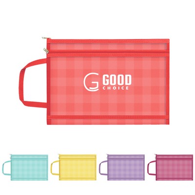 Double-Layer Mesh Zipper Pouch