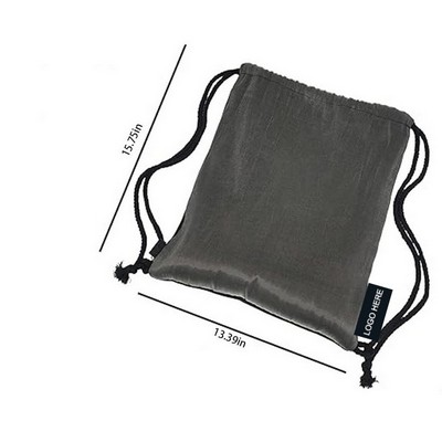 Custom LED Drawstring Backpack Fiber Optic Fabric Lights Up Festival Bag