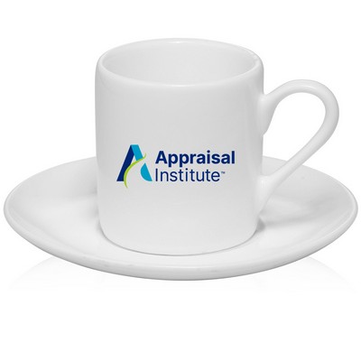 3 oz. set Espresso Cups with Saucers