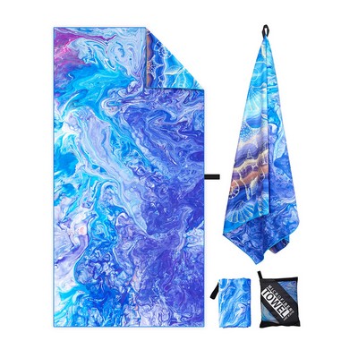 Microfiber Velour Beach Towel