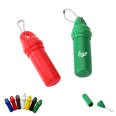 Customer Floating Keytainer With Beaded Ball Chain