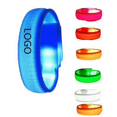 LED Light-Up Nylon Bracelet for Parties