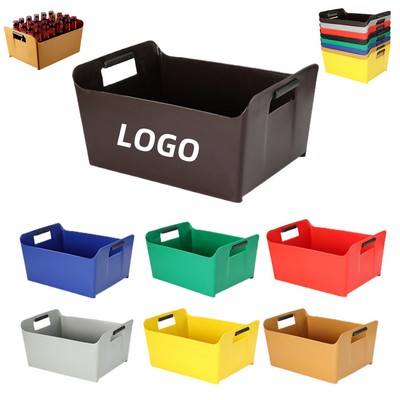 Thick Plastic Rectangular Handheld Ice Bucket