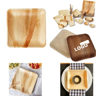 10" Square Palm Leaf Disposable Plates