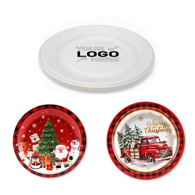 Christmas disposable plates