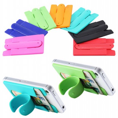 Silicone Mobile Phone Stand Card Holder