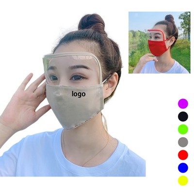 Reusable Cotton Face Mask With Built-In Eye Shield