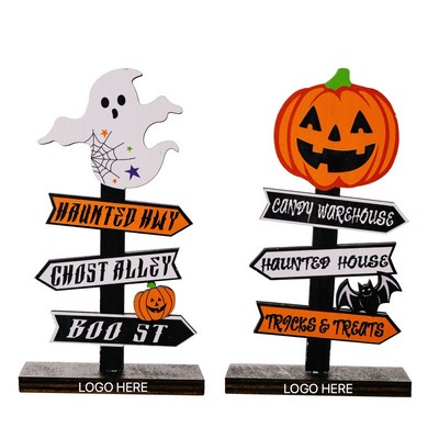 Halloween Pumpkin Wooden Ornament