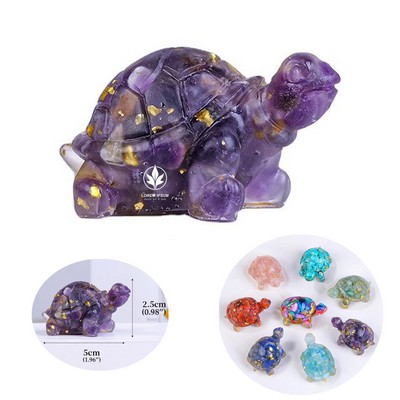 Crystal Carved Craft Sea Turtle Mini Carvings Gemstone Turtle Animal Carving Crystal Ornaments