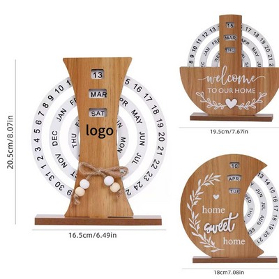 Manual Rotating Block Calendar