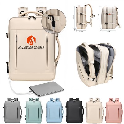 Expandable Backpack W/ USB Charging Port