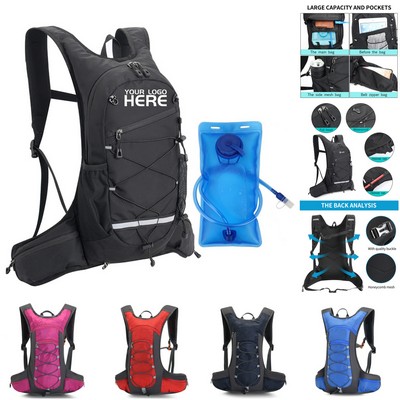 Hydration Cycling Backpack With Helmet Net