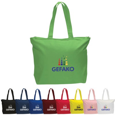 Canvas Zipper Tote Bag