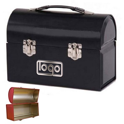 Locking Tinplate Dome Lunch Box w/ Handle