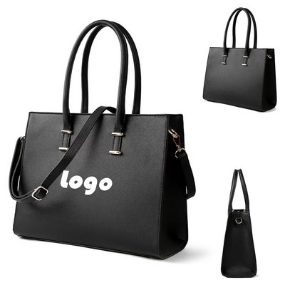 Premium PU Leather Laptop Tote