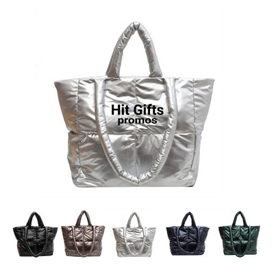 Down Cotton Winter Tote Bag