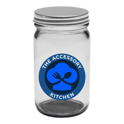 8 oz. Mason Jar Storage Container (Full Color Imprint)