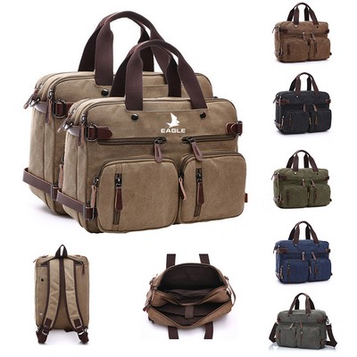 Canvas Laptop Bag Briefcase Messenger Bag