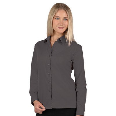 Blue Generation - Women's Pocketless Long Sleeve Poplin Shirt
