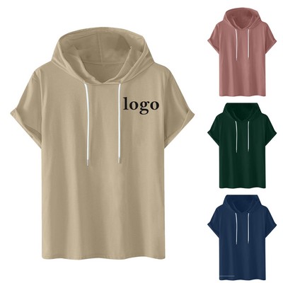 Cotton Blend Pullover Hoodie