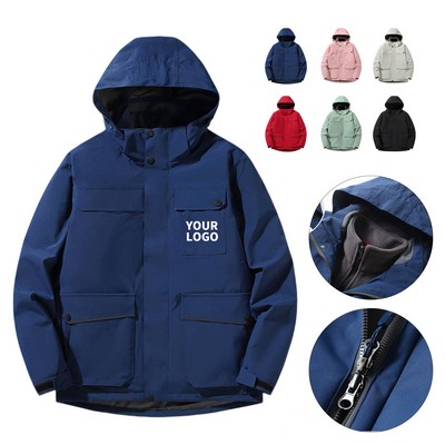 Waterproof Windproof Jacket With Removable Fleece Lining