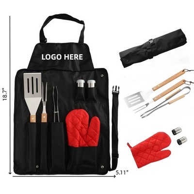Barbecue Utensils Set with Apron