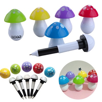 Retractable Plastic Mushroom Ballpoint Pen