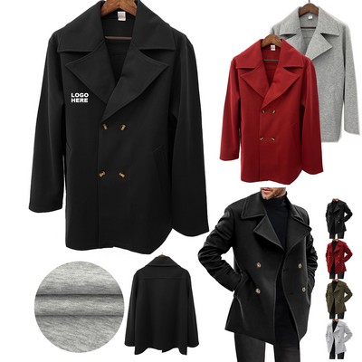 Custom Men's Wool-Blend Peacoat