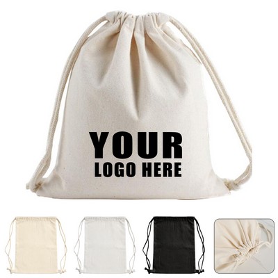 Cotton Canvas Drawstring Storage Bag