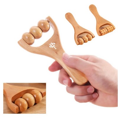 Hardwood Handheld Massage Roller
