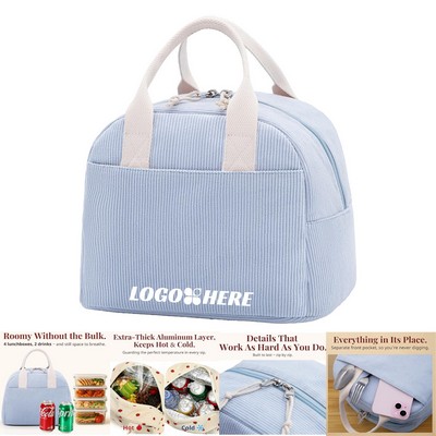 Insulated Cloud Blue Lunch Bag for Women