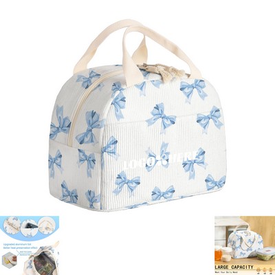 Blue Bow-tie Insulated Lunch Bag