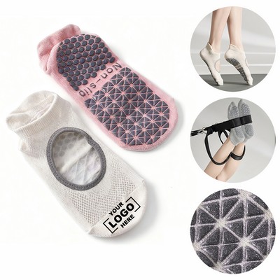 Non Slip Grip Yoga Socks For Women Pilates Barre Workout