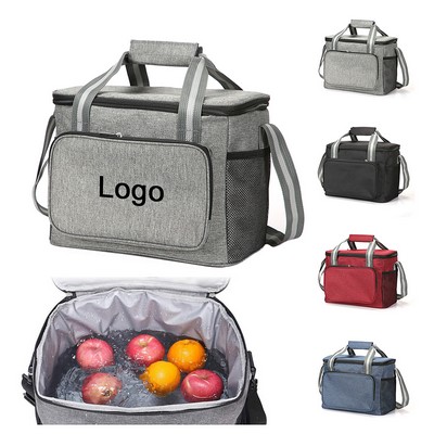 15L Insulated Leak-Proof Cooler Lunch Bag with Hard Shell Liner