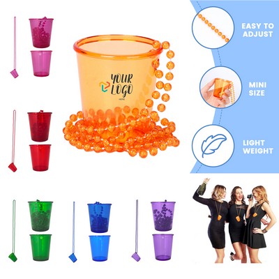 Shot Glass on Beaded Necklace