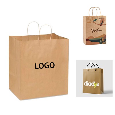 120GSM Custom Kraft Paper Bags with Handle