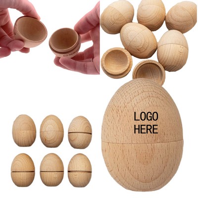 Customizable Hollow Engraved Wooden Easter Egg