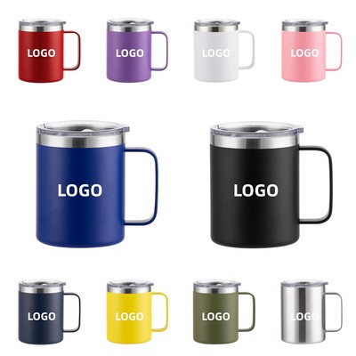 12oz Sturdy Stainless Steel Handled Mug