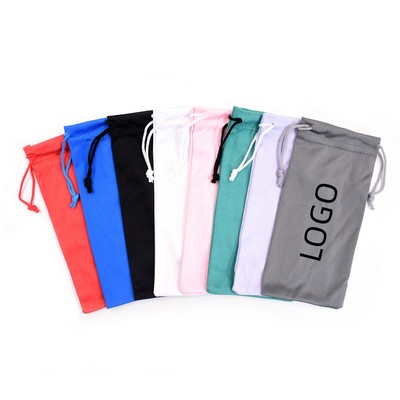 Microfiber Sunglasses Drawstring Storage Pouch Bag