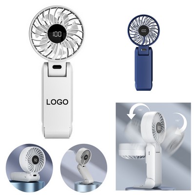 100-Speed Handheld Foldable Neck Hanging Fan