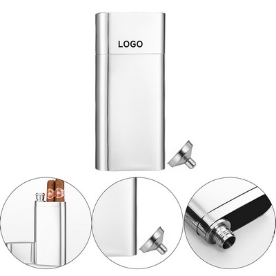 Cigar Case With 2 Oz Tube Flask